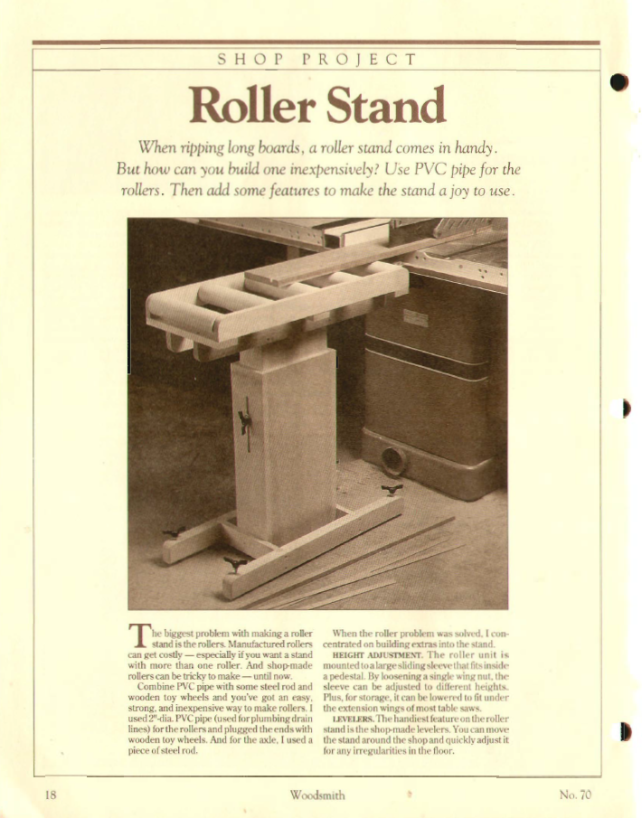 Saw Roller Table