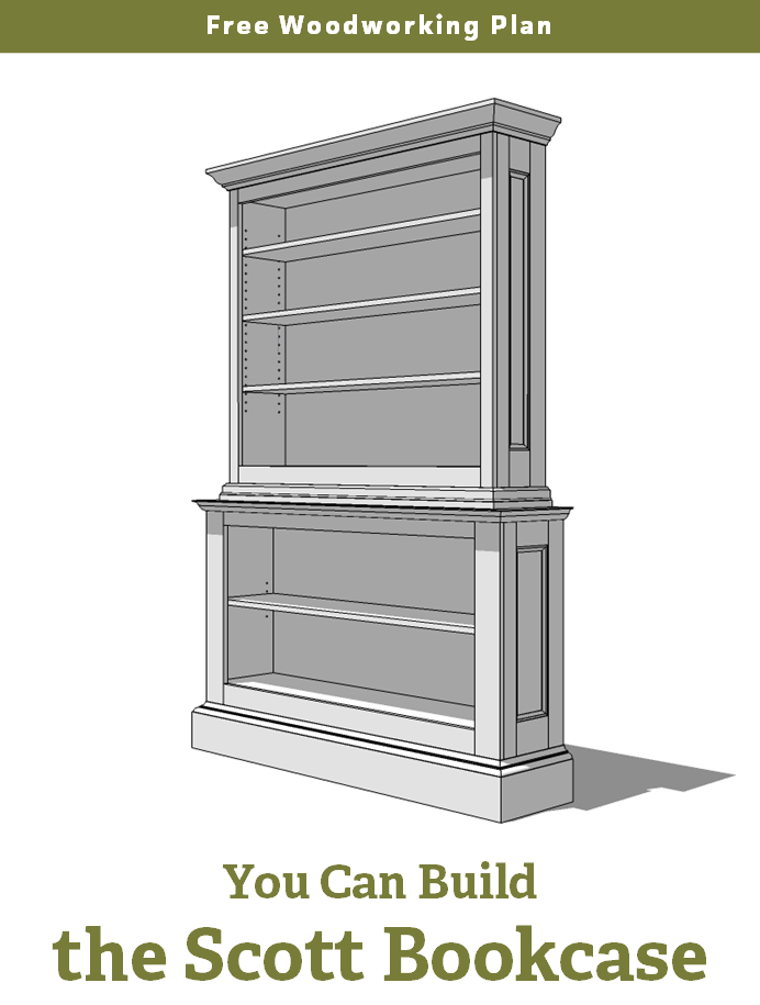 Free Woodworking Plan: A Large Painted Bookcase Jeff 