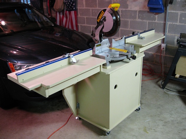 wooden miter saw table plans
