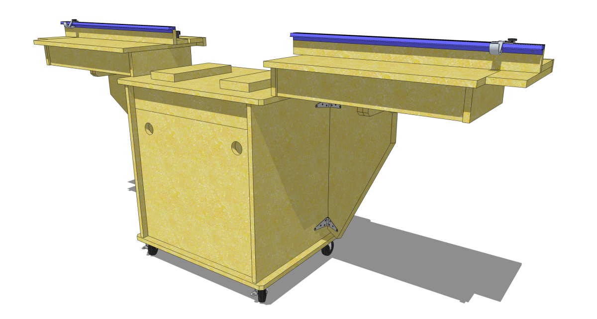 Miter Saw Stand SketchUp Model Available in the 3D 